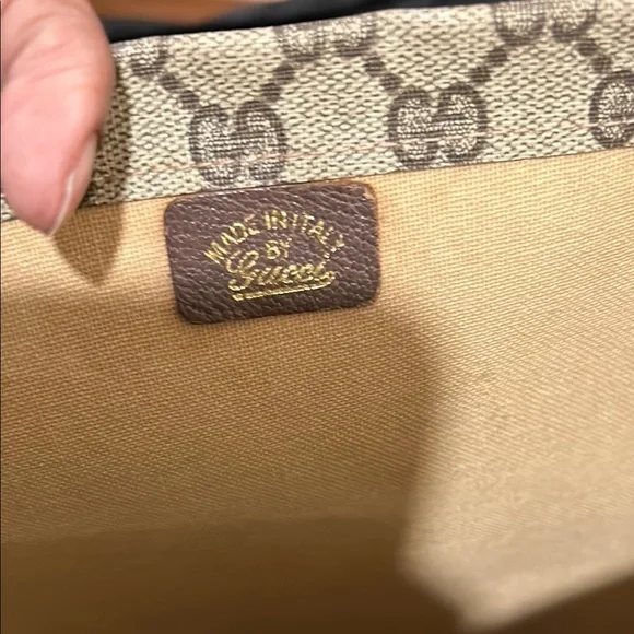 Gucci Monogram Tote Bag with Brown Accents - Picture 8 of 9